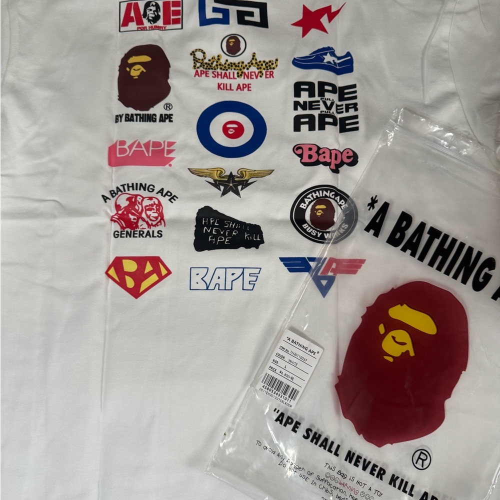 Bape White Graphic T-Shirt